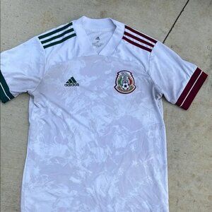 Adidas Green Soccer Jersey with Red and White Accents